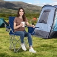 thumbnail image 2 of Gymax Oversized Camping Chairs Heavy Duty Outdoor Folding Chair w/Cooler Pouch Navy, 2 of 8