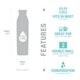 thumbnail image 7 of TAL Modern 20 oz Marble and Silver Solid Print Double Wall Vacuum Insulated Stainless Steel Water Bottle with Screw Cap, 7 of 7