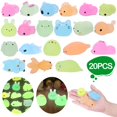 thumbnail image 2 of Purpurina Squishy LEEHUR Mochi, 20 unidades, animales que brillan en la oscuridad, 2 of 8