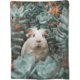 thumbnail image 1 of Manta de conejo peludo blanco de 40 x 50 pulgadas, regalos de cumpleaños, mantas de vida silvestre con plantas suculentas botánicas para decoración del hogar, viajes, campamentos y automóviles,, 1 of 7