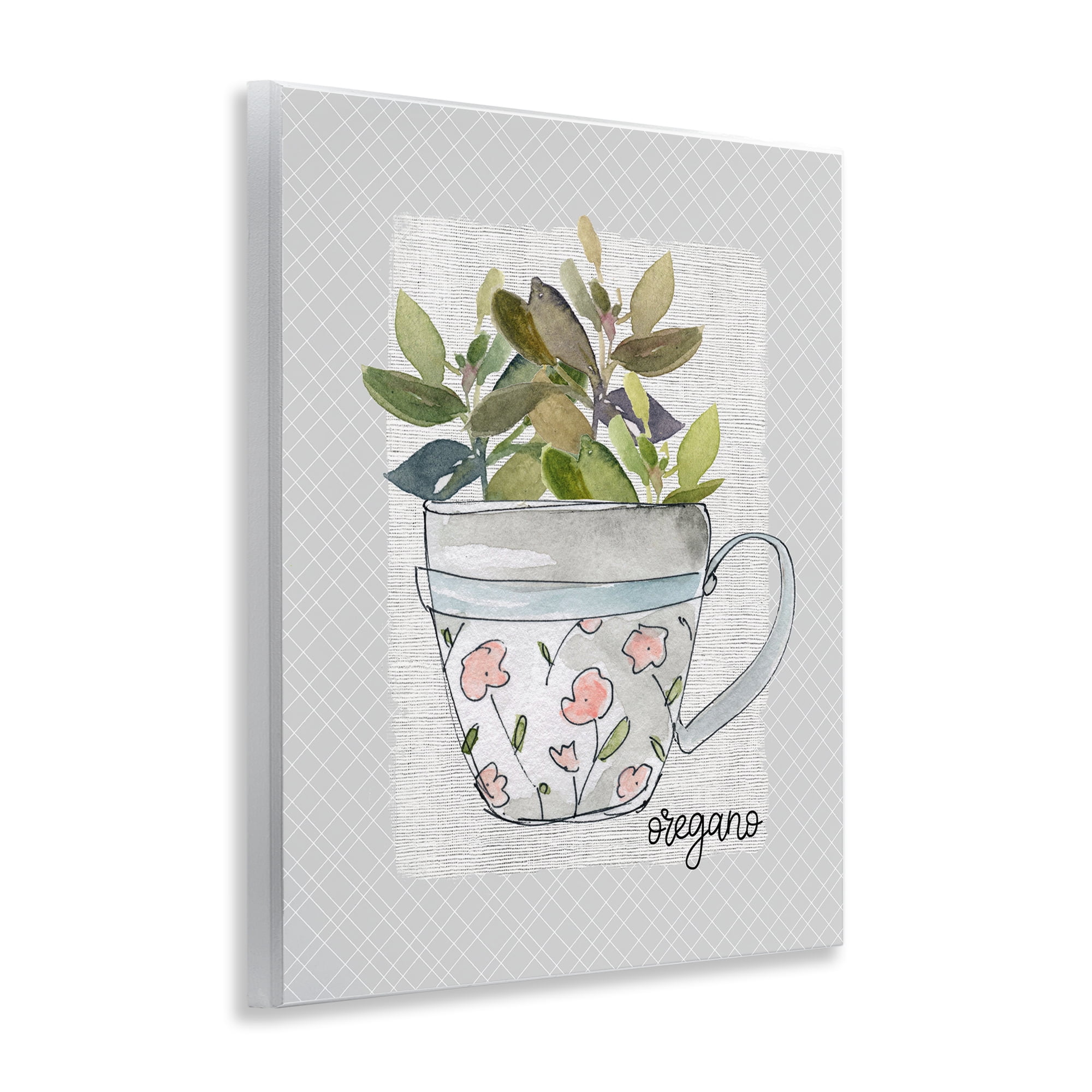 Stupell Industries Oregano Herb Mug Wall Plaque Art, design by Livi Finn