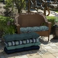 thumbnail image 6 of ARDEN Outdoor Wicker Settee Cushion 41.5 x 18, Sapphire Aurora Blue Damask, 6 of 11