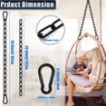 thumbnail image 2 of Paquete de 2 cadenas colgantes con 4 mosquetones, 66 kg de capacidad, 2 of 7