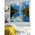thumbnail image 2 of Grey Mountain Sheer Curtains for Living Room Bedroom Green Forest Modern Art Farmhouse Sheer Curtains 63 Inch Long 2 Panels Set Light Filtering Curtain Window Treatments Drapes for Dining Room, 2 of 6