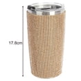 thumbnail image 5 of Joernso 600ml Rhinestone Studded Water Bottle Leak-proof 304 Stainless Steel Reusable Drinking Vacuum Flask for Office, 5 of 8