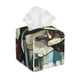 thumbnail image 1 of Balery Colorful Bulldog Duo Porta Pañuelos de Cuero con Estampado – Funda Moderna Cuadrada para Caja de Pañuelos, Dispensador 5x5x5'', 1 of 7