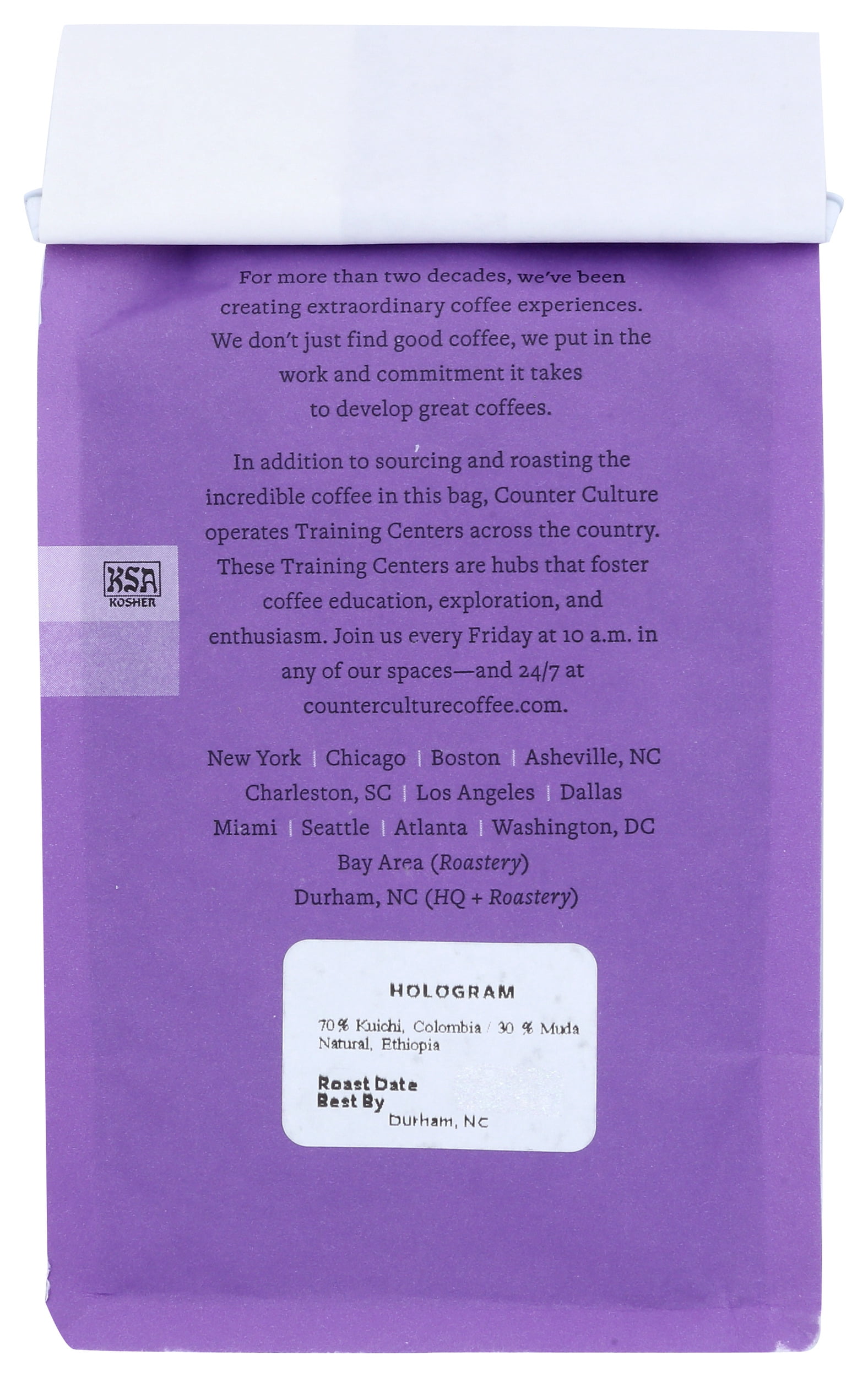 (Pack of 6), Counter Culture Hologram Whole Bean Coffee, 12 oz