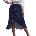 thumbnail image 1 of Minifaldas con dobladillo con volantes y cintura alta con estampado de lunares informales para mujer a la moda Wmkox8yi FGJ997, 1 of 8