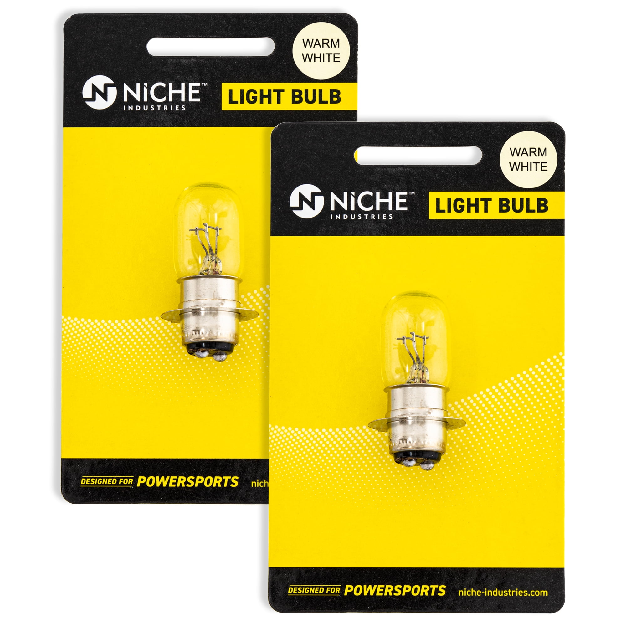 Niche Headlight Bulb for Yamaha Warrior 350 Kodiak 400 ATV 2 Pack 519