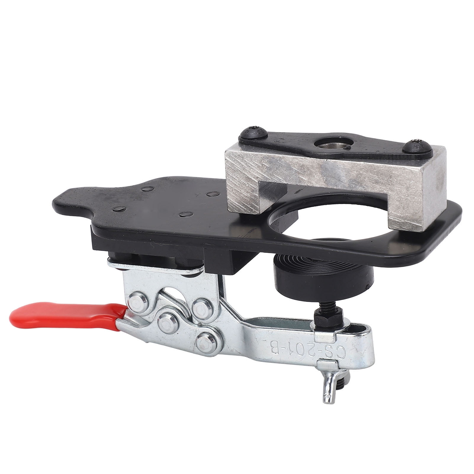 Rupoun Concealed Door Hinge Jig 35mm Aluminum Alloy Adjustable Double Cleat Hole Drilling Tool Set for Woodworking Cabinet Installation Includes Hex Wrench Limit Ring & Drill Bits (1.38 lbs / 626 g)