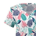 thumbnail image 4 of Summer Savings Clearance! Titcea Women Nursing Scrub Tops Mother's Day Floral Printting Working Uniform Short Sleeve V Neck Workwear Blouse T-shirt with Pockets, 4 of 5