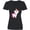 AB-Black, variant on Inktastic Cute Little Unicorn With Red And Pink Mane, Hearts Women's V-Neck T-Shirt
