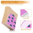 thumbnail image 4 of Napkin Holder Rainbow Raindrops on Pink Thick U Shape Acrylic Non Slip Space Saving for Kitchen, 4 of 9