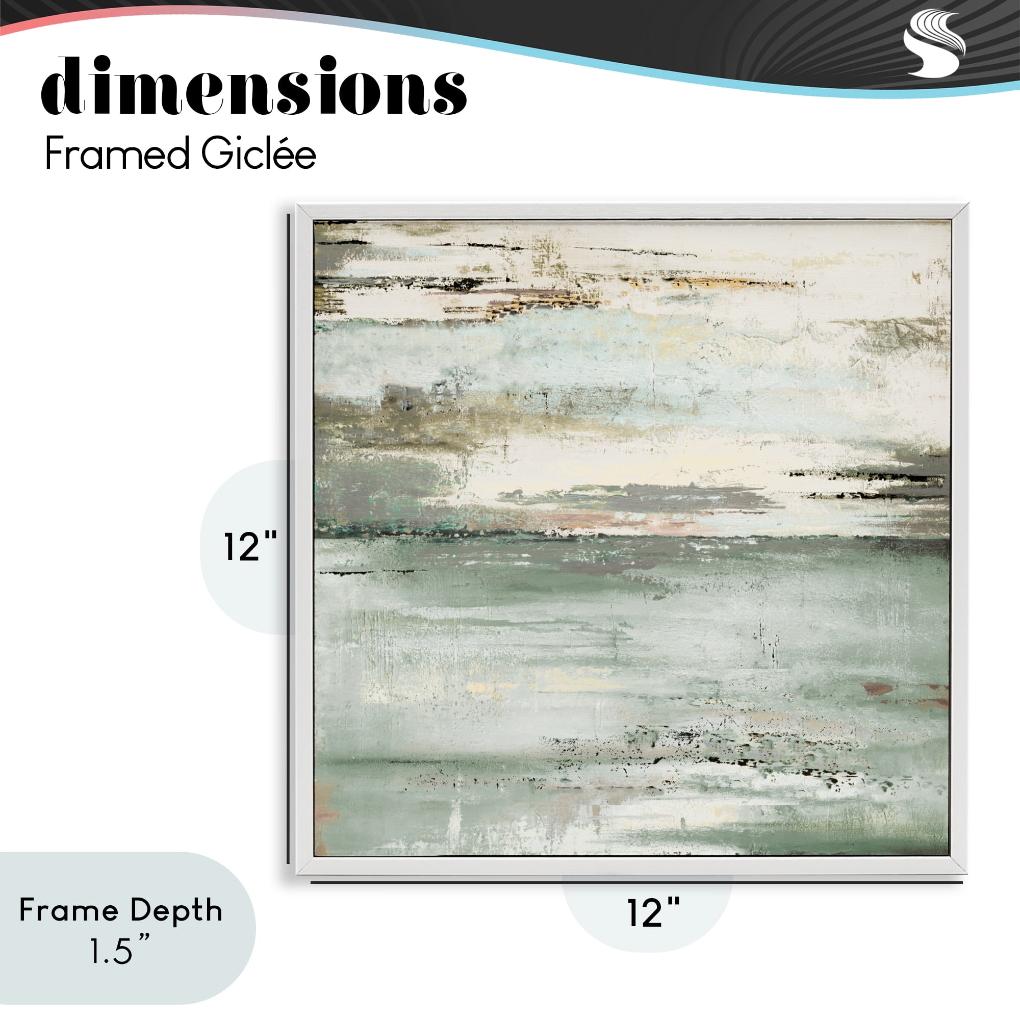 Stupell Industries The Seafoam Ones Abstract White Framed Giclee Art, design by Patricia Pinto