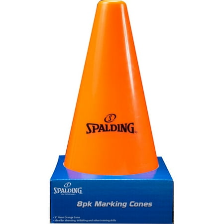 Spalding 9" Orange Cones, 8-Pack