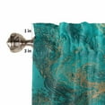 thumbnail image 5 of nqOlkjepod Turquoise Marble Farmhouse Short Window Curtain Valances, Farmhouse Modern Abstract Aesthetic Rod Pocket Kitchen Valances for Living Room Bedroom Bathroom Cafe, 1 Panel - 60" x 18", 5 of 8