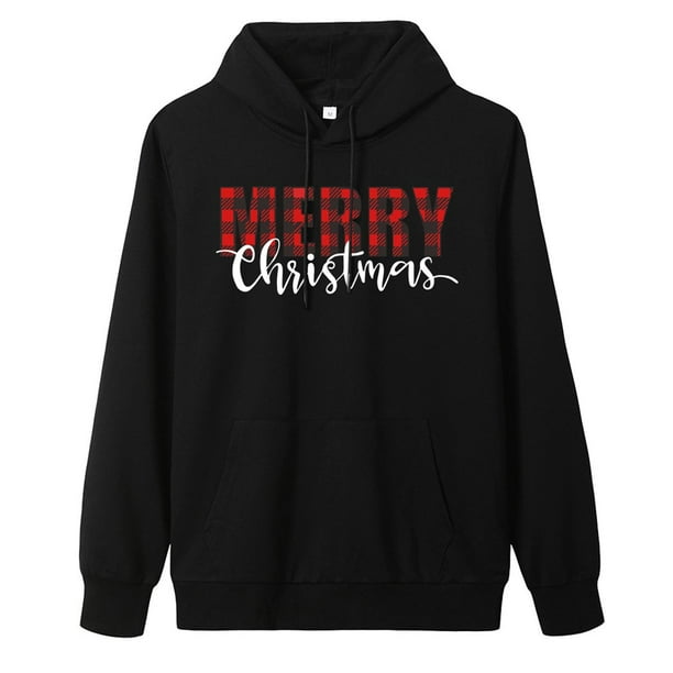 Pntutb Mujeres Navidad Impreso Manga Larga Sudadera Con Capucha Pullover Camisas top Blusa Pntutb Pntutb-5056
