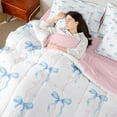 thumbnail image 4 of Castle Fairy Cute Princess Bowknot Bedding Comforter Set,Girly Bow Queen Bedding Sets, 4 of 8