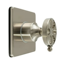 Kingston Brass KS3048RX Belknap Single-Handle Three-Way Diverter Valve with Square Trim Kit, Brushed Nickel