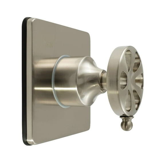 Kingston Brass KS3048RX Belknap Single-Handle Three-Way Diverter Valve with Square Trim Kit, Brushed Nickel