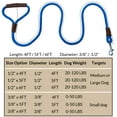 thumbnail image 2 of Heavy Duty Nylon Rope Dog Leashes with With comfortable and durable leather handles, handmade dog leash using strong Nylon rope for Small Medium and Large Dogs, 2 of 7