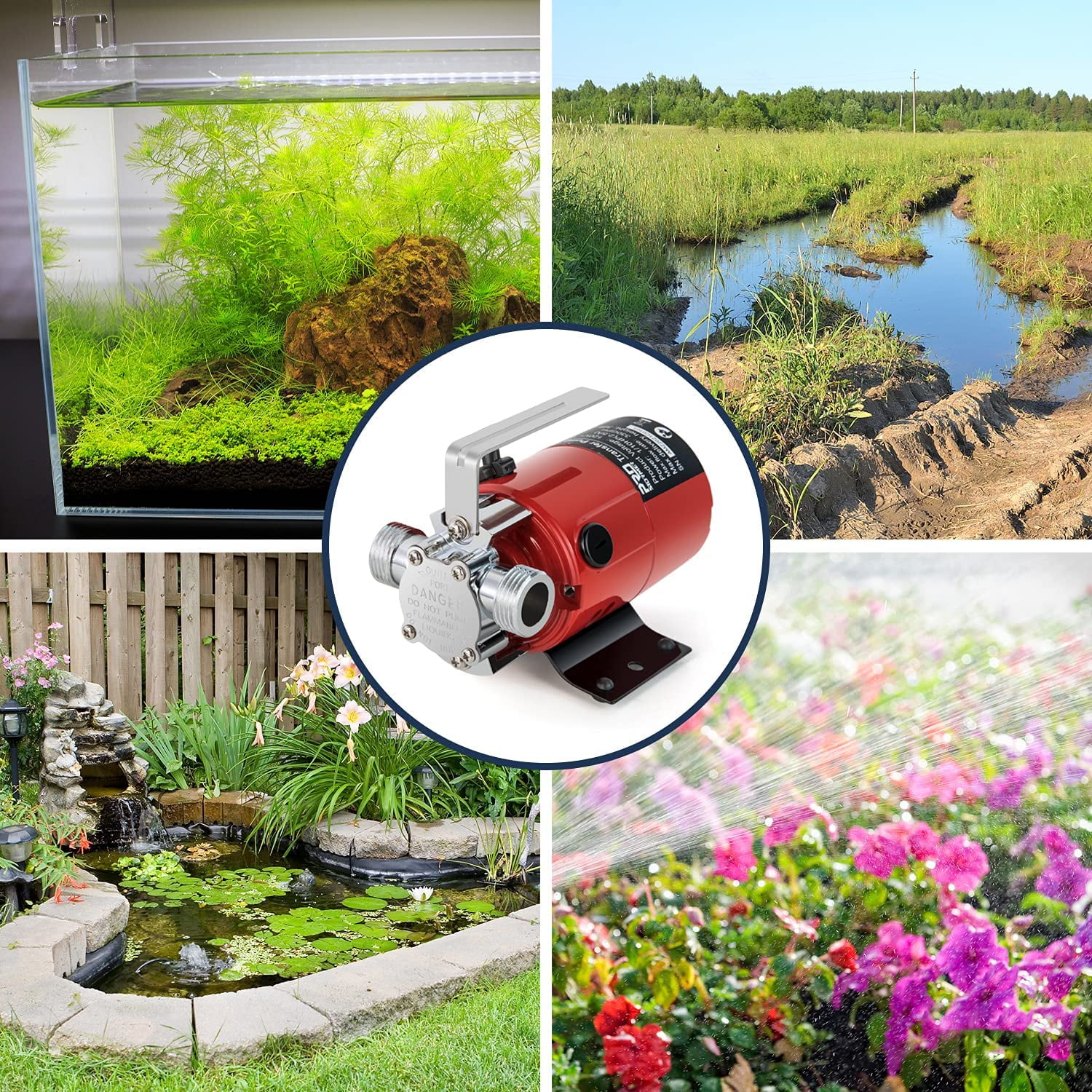 PROSTORMER 1/10HP 120V Electric Mini Water Pump 330 GPH w/Hose Kit with Hose Portable Water Delivery Utility Pump