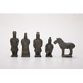 thumbnail image 4 of THY Set of 5 Antique Reproduction Qin Dynasty Terracotta Warrior Statuette Miniatures - Black, 4 of 7