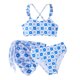 thumbnail image 2 of Traje de baño de 2 piezas para mujer, trajes de baño para mujer, conjunto de traje de baño de tres piezas con estampado de verano y lazo para niñas, top de poliéster para niñas, 2 of 7