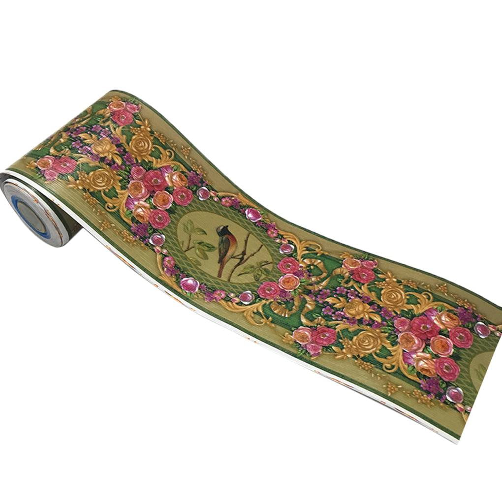 ROBOT-GXG 10m Self Adhesive Wallpaper PVC Waterproof Stone Border Waist Line Bathroom Toilet Kitchen Decoration Wall Sticker