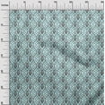 thumbnail image 2 of oneOone Cotton Poplin Pastel Mint Fabric Leaves & Floral Block Sewing Fabric By The Yard Printed Diy Clothing Sewing Supplies 42 Inch Wide, 2 of 4