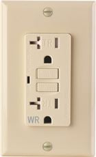 TR Tamper With Matte Ivory ELEGRP 20 Amp GFCI Outlet 5-20R GFI Dual Receptacle 