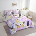 thumbnail image 3 of Homewish Kawaii Dog Lover Bedding Comforter Set 7pcs for Kids, Cute Cartoon Dalmatian King Bedding Sets, Funny Pug Animal Reversible Bed Sheets, Ultra Soft Bedroom Decor, 3 of 7