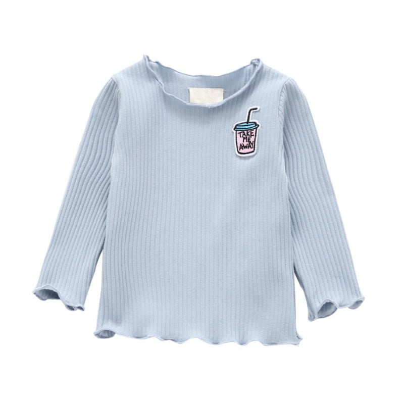 Baby Girls Toddler Kids Long Sleeve T-Shirts Cotton Crewneck Sweatshirt Top Outwear