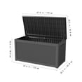 thumbnail image 4 of 260Gallon Resin Deck Box, Lockable Patio Outdoor Storage Box for Furniture, Garden Tools and Tools Storage, Black, 4 of 15