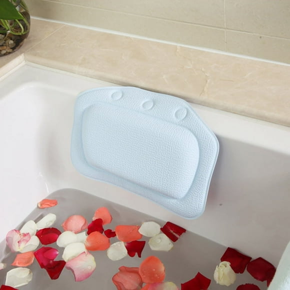 Bath Cushion Bath Pillow with Suction Cups - with 4D Air Mesh Technology and 3 Suction Cups, Ergonomic Home Headrest Pillow for Spa Pillow, Jacuzzi, Hot Tub, Home Spa