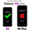 thumbnail image 2 of Compatible avec Samsung Galaxy S8 Étui et Protecteur d'Écran en Verre Trempé avec Support de Carte et Support, 2 of 5