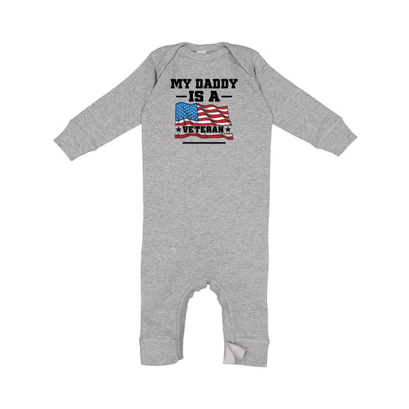 Inktastic My Daddy is a Veteran Baby Romper Coveralls