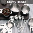 20 Pieces Stainless Steel Measuring Cups & Spoons Set, Cups and Spoons
