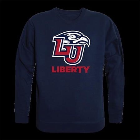 W Republic Products College Crewneck, Liberty University, Navy - Large