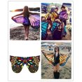 thumbnail image 4 of Écharpes de Plage pour Femmes Pixie Fairy Wraps Tissu Coloré Doux Ailes de Papillon, 4 of 5