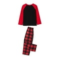 thumbnail image 4 of Burkashear Family Matching Christmas Pajamas Set Letter Hat Plaid Print Holiday Pajamas Sleepwear Dad Mom Kids PJs, 4 of 7