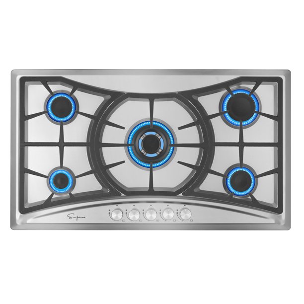 Empava 36" Stainless Steel 5 Italy Sabaf Burners Stove Top Gas Cooktop