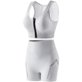 thumbnail image 2 of Uootdi Athleisure Sets Women Zipper Front Sports Bra And High Waist Shorts Set Quick Dry Stretchy Workout Yoga Outfits Gift, 2 of 5