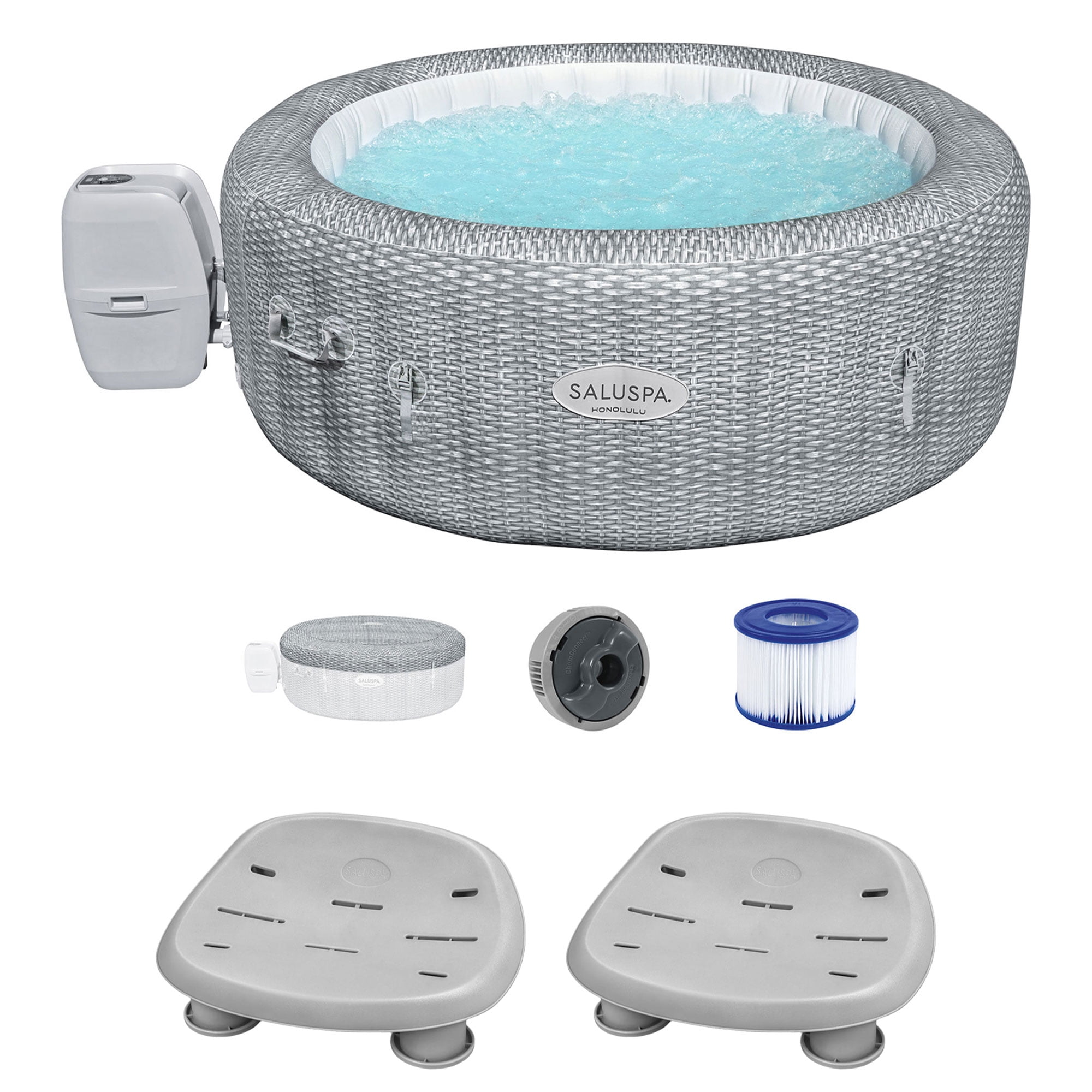Bestway Coleman Honolulu AirJet Hot Tub w/ 2 SaluSpa Seat w/ Pump #P09144