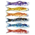 thumbnail image 3 of Bandera de serpentina de viento Koi Nobori con manga de viento dorada de 50 cm/60 cm/70 cm/110 cm Púrpura dorado, 3 of 8
