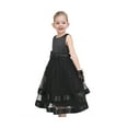 thumbnail image 2 of Girls Dress Black Bow Tie Glove Formal Party Pageant Sleeveless 8 Years, 2 of 9
