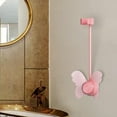 thumbnail image 6 of Wall Mount Hair Dryer Holder, Adjustable Arm Hands Free Bathroom Decoration Organizer Dryer Rack No Drill Hair Tool , Butterfly Pink, Length 11.5cm, 6 of 7