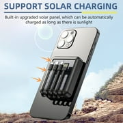 20000mAh Solar Power Bank Waterproof Emergency Solar Charger 4 USB Ports External Charger Power Bank for Cell Phone by DFITO,Black
