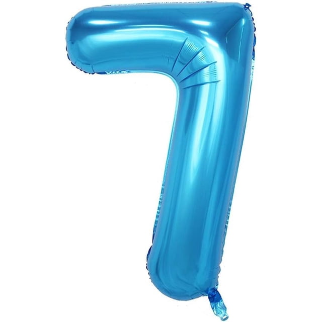 Yanonmyfd Globos de 40 pulgadas de números de papel de aluminio para helio, globos para fiestas de cumpleaños, banquetes, decoración digital (ROSEGOLD5),AZUL7