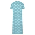 thumbnail image 5 of Xuniizn Nightgowns for Women, Plus Size Zipper Round Neck Polka Print Long Loungewear Nightgowns, Thin Soft Breathable Casual Relaxed Nightgowns, 5 of 7